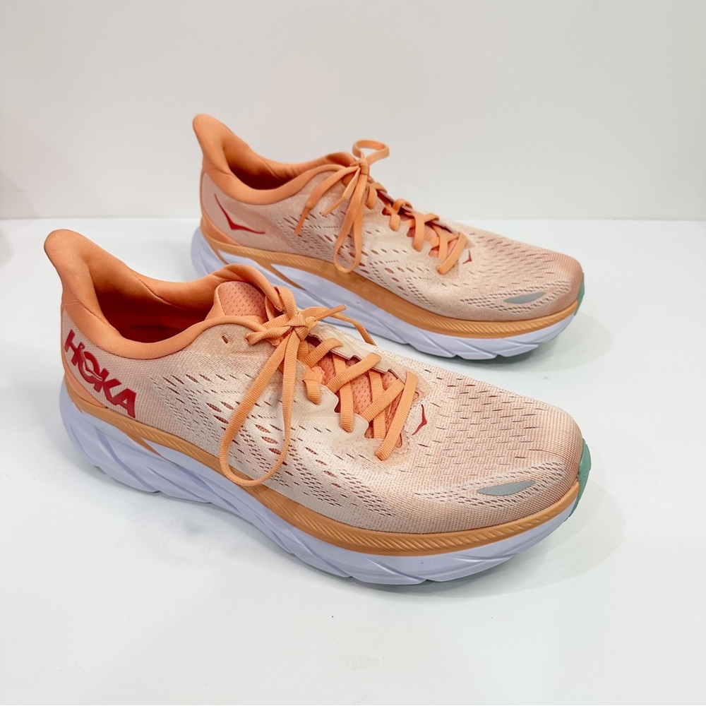 Hoka One One Peach Orange Women's Running Sneakers